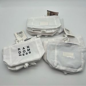 Linkable Storage Bags Canvas Set of 9 W/ Customizable Labels 4.5 x 4.5x 2
